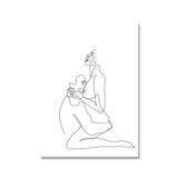 tableau minimaliste femme nu