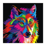 tableau multicolore d’un grizzli