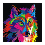 tableau multicolore d’un grizzli