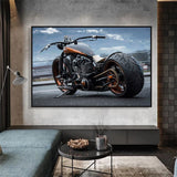 Cool Motorcycle Heavy Locomotive Prints Autocycle Posters 