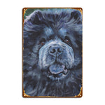 tableau d’un Chow Chow noir