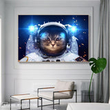 tableau d’un chat dans l’espace