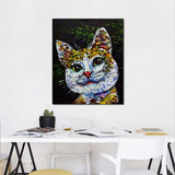 tableau peinture chat