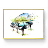 tableau dessin violon fond blanc