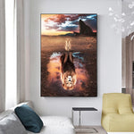tableau reflet grand lion