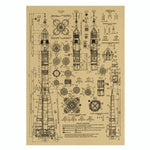 tableau vintage d’une fusée
