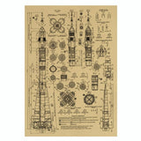 tableau vintage d’une fusée