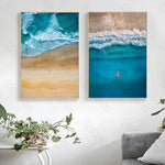 tableau plage vu du dessus