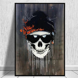 tableau coloré tête de mort