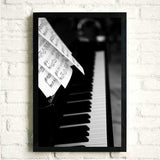 tableau noir et blanc piano