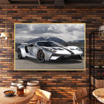 tableau super car blanche
