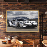 tableau super car blanche