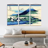 Japanese Ukiyoe Kanagawa Surf Canvas Scroll Poster Painting 