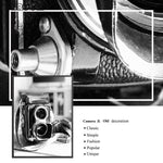 tableau noir et blanc appareil photo