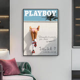 Affiche Playboy jaune