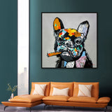 tableau pop art bulldog