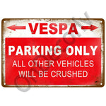 Vespa GTS Motorcycle Pub Bar Decoration Tin Sign Shabby Chic