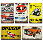 Car Poster Painting Metal Plate Sign Vintage Motorcycles Tin