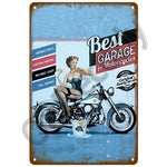 Vespa Motorcycle Pub Bar Decoration Tin Sign Shabby Chic 