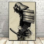 tableau Samourai en acier