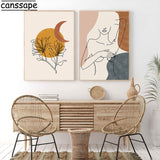 tableau abstrait pot de plante