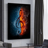 tableau clé de sol glace et feu