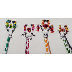 Affiche girafes colorées