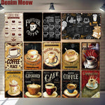 Coffee Menu For Cafe Bar Pub Wall Decor Metal Sign Vintage 