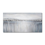 tableau grand lac et montagne de glace