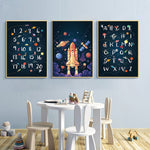 tableau numéro style espace
