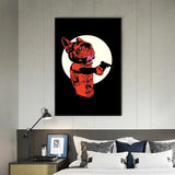 Tattoo Dog Canvas Painting on the Wall Modern Cool Animal 