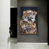 affiche tigre 1 pièce couple de tigres 