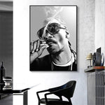 tableau Snoop Dogg en noir et blanc