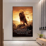 tableau affiche de film avec un lion