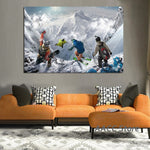 tableau montagne snow board