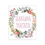 affiche hakuna matata et fleurs