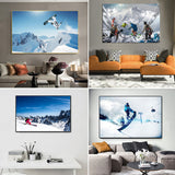 tableau montagne snow board