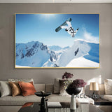 tableau montagne snow board