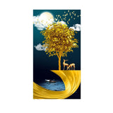 Tableau arbre Abstrait doré