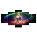 Tableau bouddha 5 pièces Anneau multicolore
