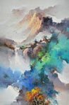 Tableau montagne 1 pièce Peinture abstraite colorée